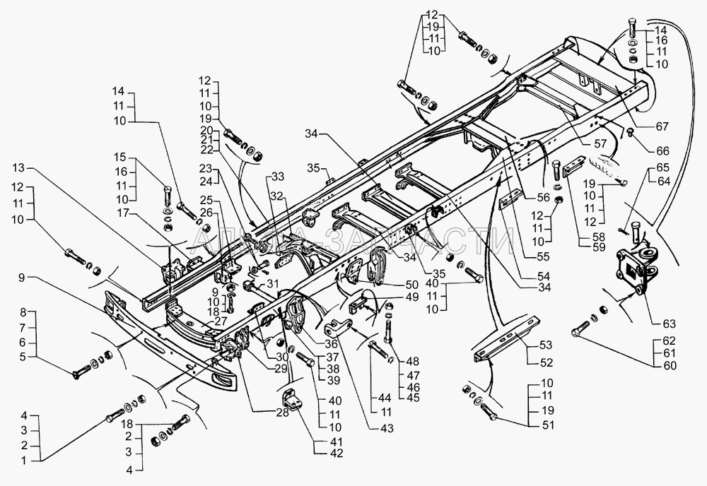 Рама (202141 Болт М16х1,5х35) 