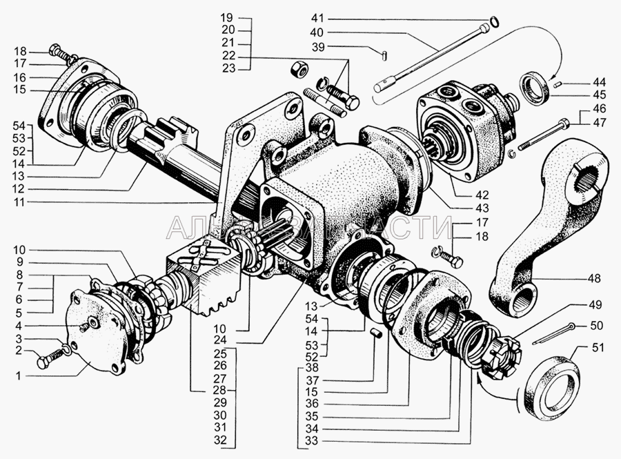 Механизм рулевой с распределителем (082-090-46-2-3 Кольцо уплотнительное) 