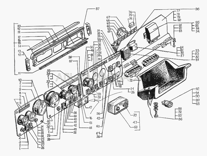Панель приборов (2531.3813010 Тахометр) 