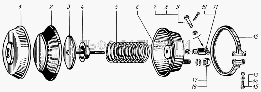 Камера тормозная передняя (100-3519350 Мембрана тип 30) 