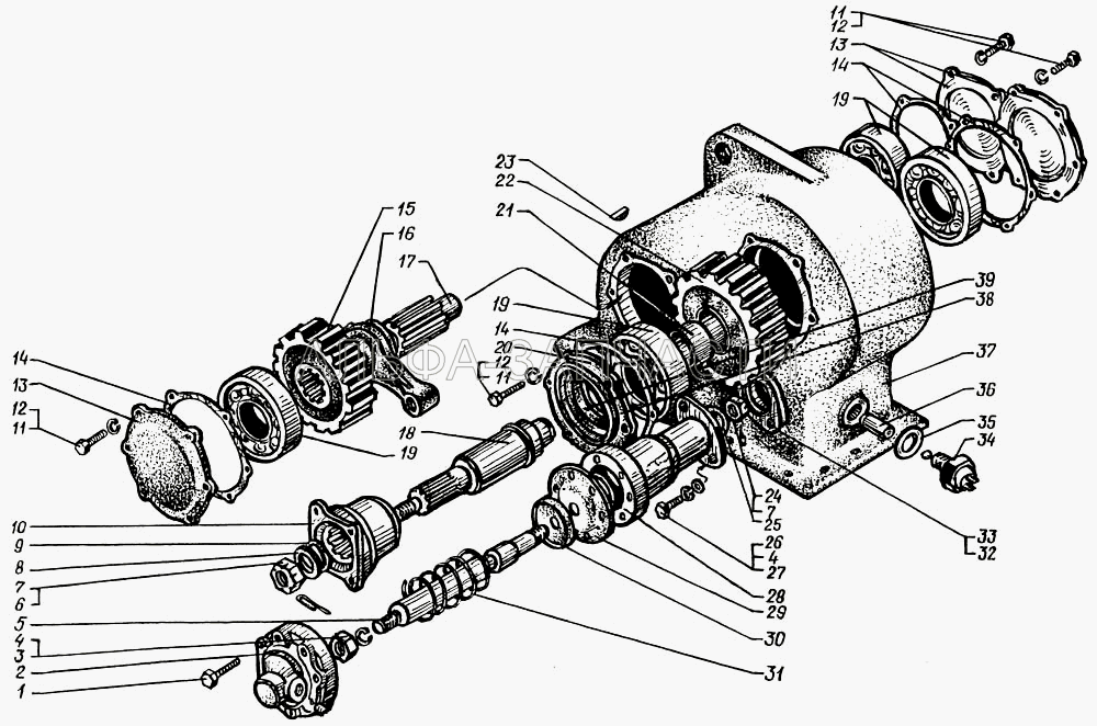 Коробка отбора мощности (214-3502133 Шайба регулировочная) 