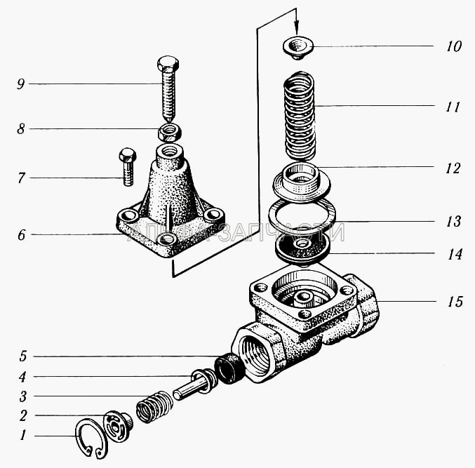 Клапан защитный одинарный (100-3515025 Пружина) 