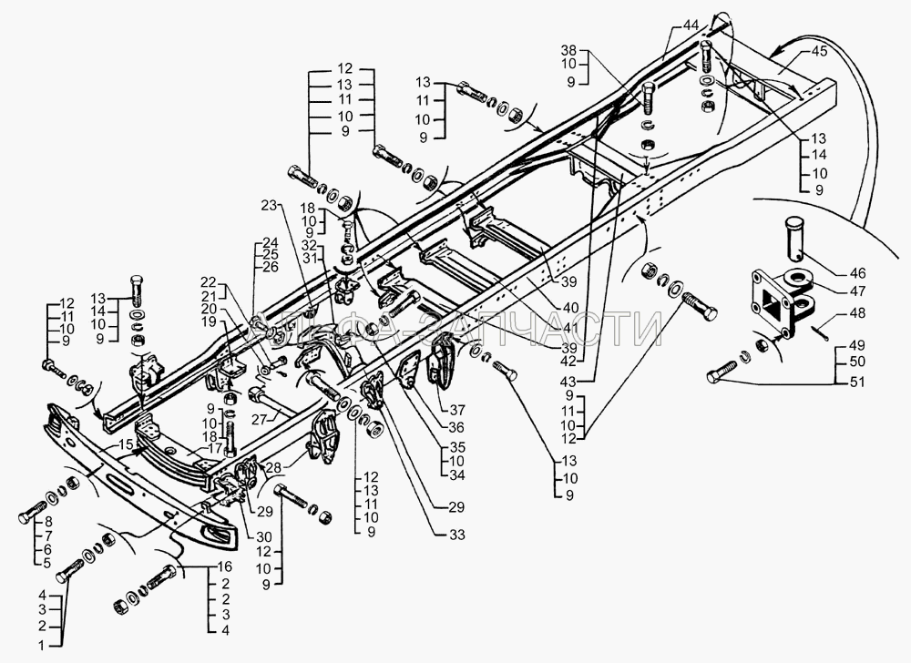 Рама (202145 Болт М16х1,5х45) 