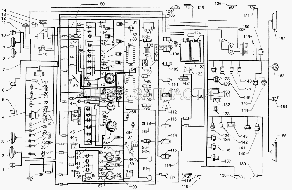 Схема электрооборудования (260-7905010-01 Жгут проводов генератора) 