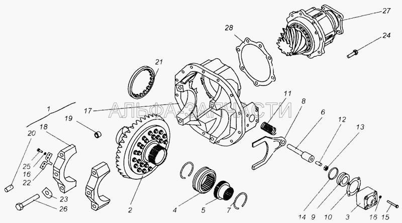 Редуктор заднего моста (54326-2409032-10 Вилка) 