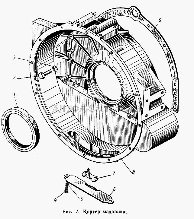 Картер маховика  