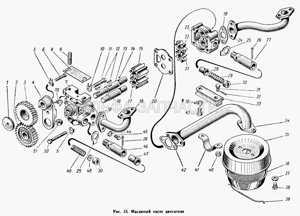Масляный насос двигателя  