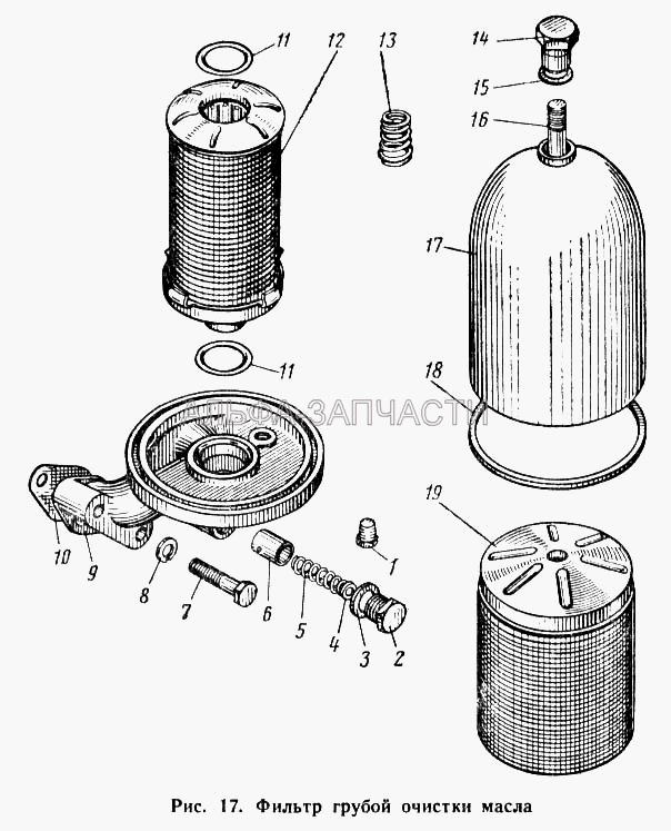 Фильтр грубой очистки масла (204-1011371 Прокладка пробки) 