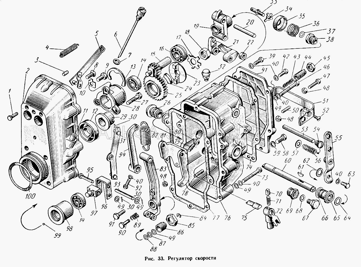 Регулятор скорости (236-1110088 Ось рычага) 