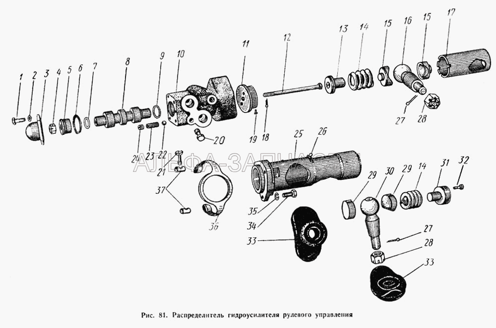 Распределитель гидроусилителя рулевого управления (200-3003065-А Палец шаровой) 