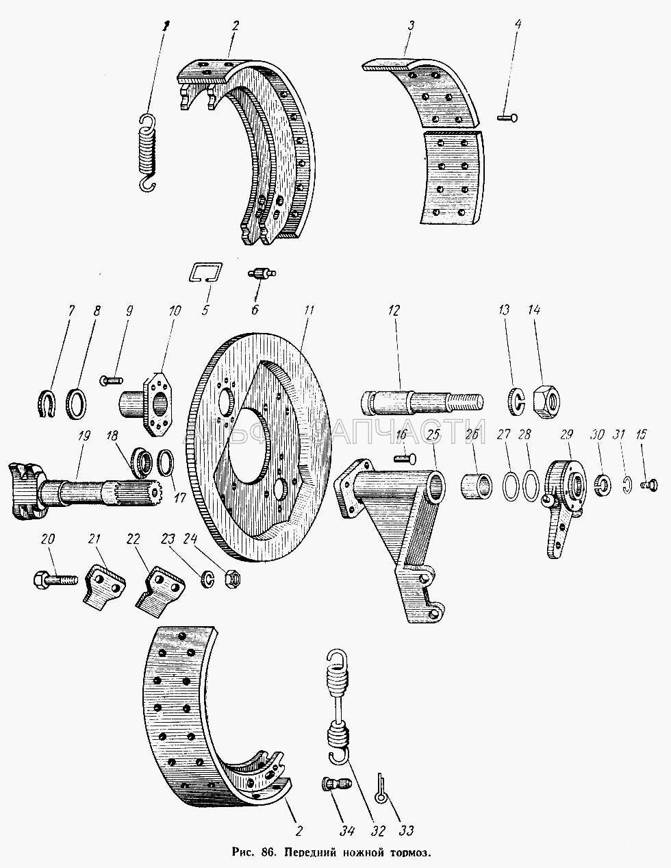 Передний ножной тормоз (500-3501112-В Стопор ролика) 