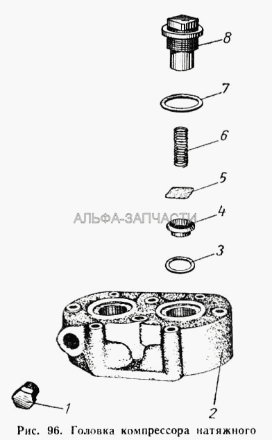 Головка компрессора натяжного (120-3509048 Пружина нагнетательного клапана) 