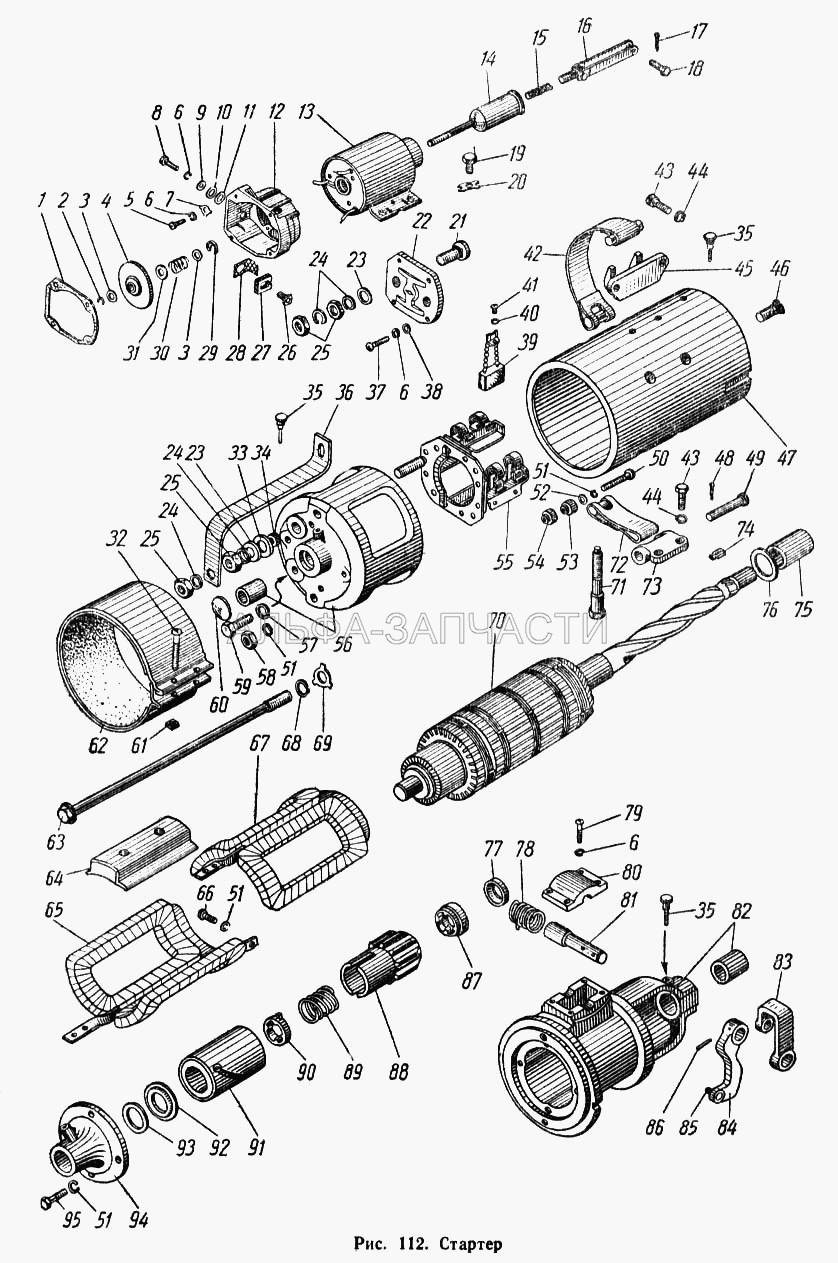 Стартер (СТ103-3708150 Катушки в сборе) 