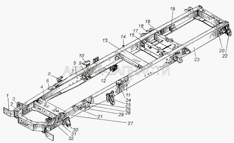Рама автомобиля МАЗ-5549  