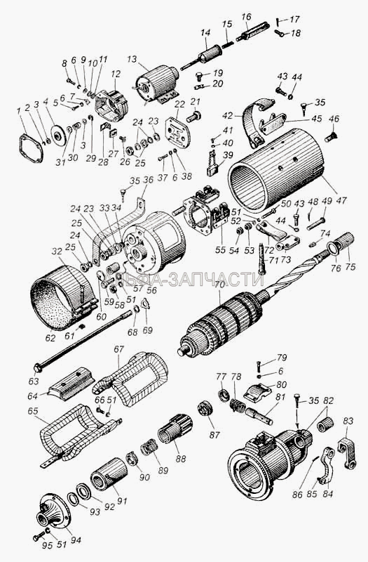 Стартер (СТ103-3708150 Катушки в сборе) 