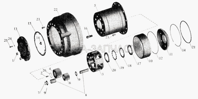 Колесный редуктор (544326-2405020 Водило) 