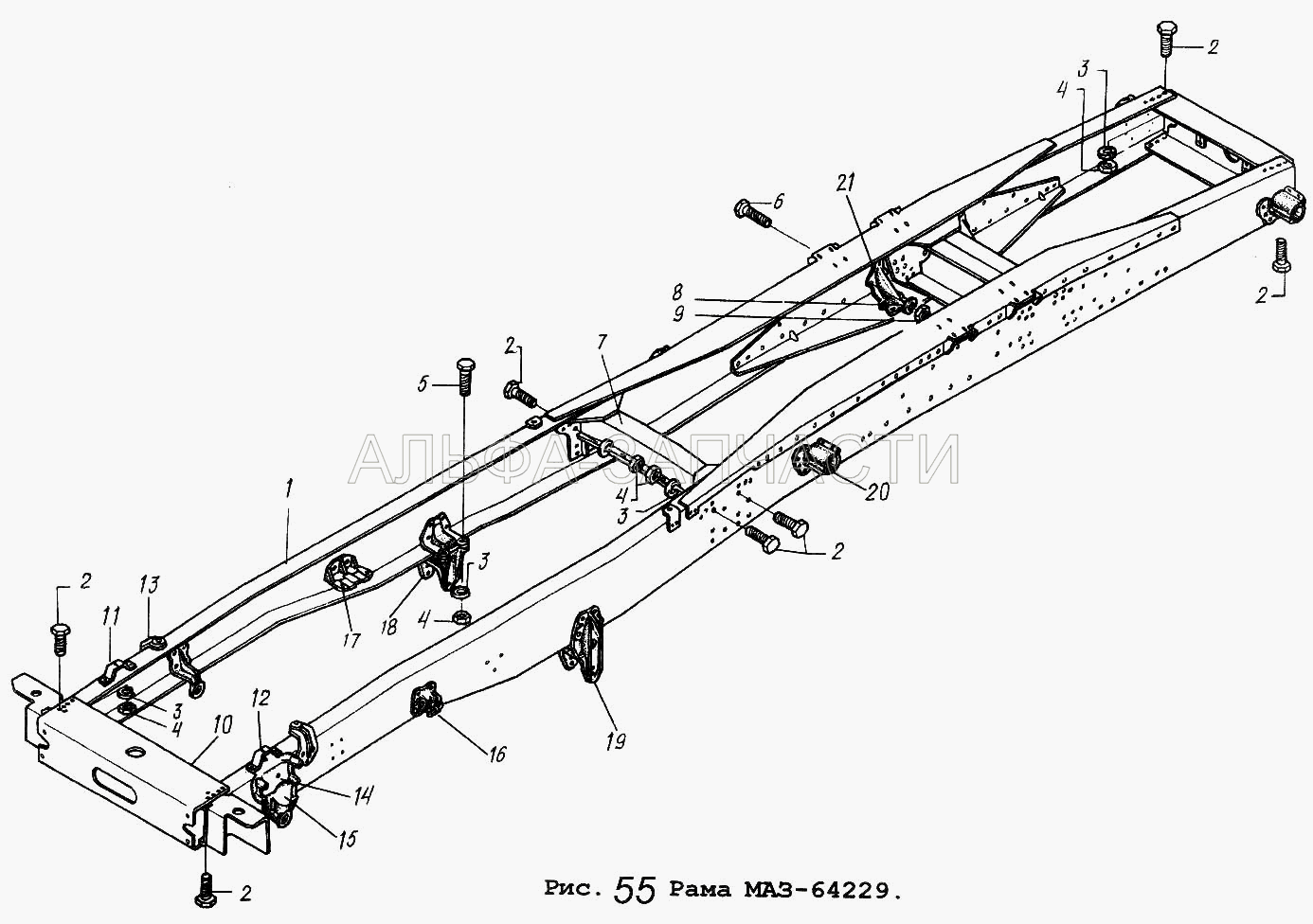 Рама МАЗ-64229  