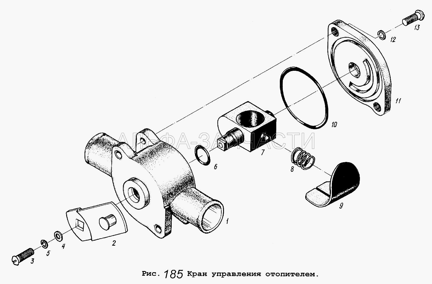 Кран управления отопителем (64221-8101150 Кран управления отопителем) 