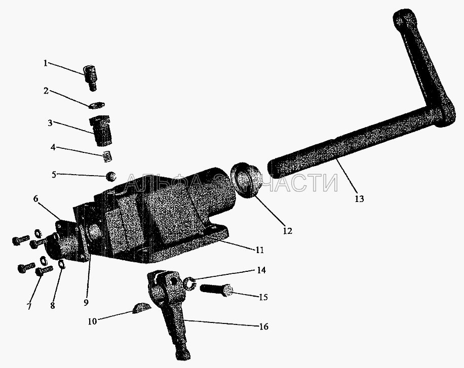 Механизм переключения передач (201418 Болт М6-6g) 