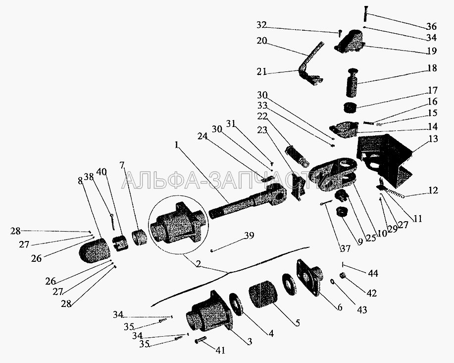 Буксирный прибор 5336-27072.12-11 (205267 Болт М20х1,5-6gх70) 