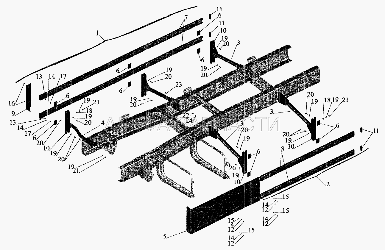 Установка бокового ограждения 630308-2800040-010 (201587 Болт М14-6gх35) 