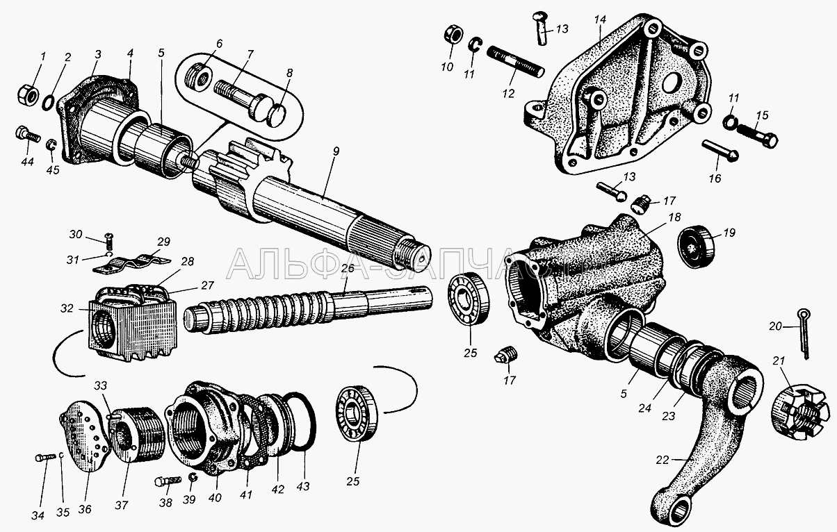 Механизм рулевой (500-3401094 Гайка регулировочная) 