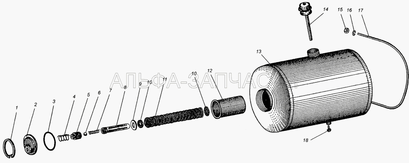 Бак масляный механизма подъема платформы (У-100-95-2 Кольцо резиновое) 