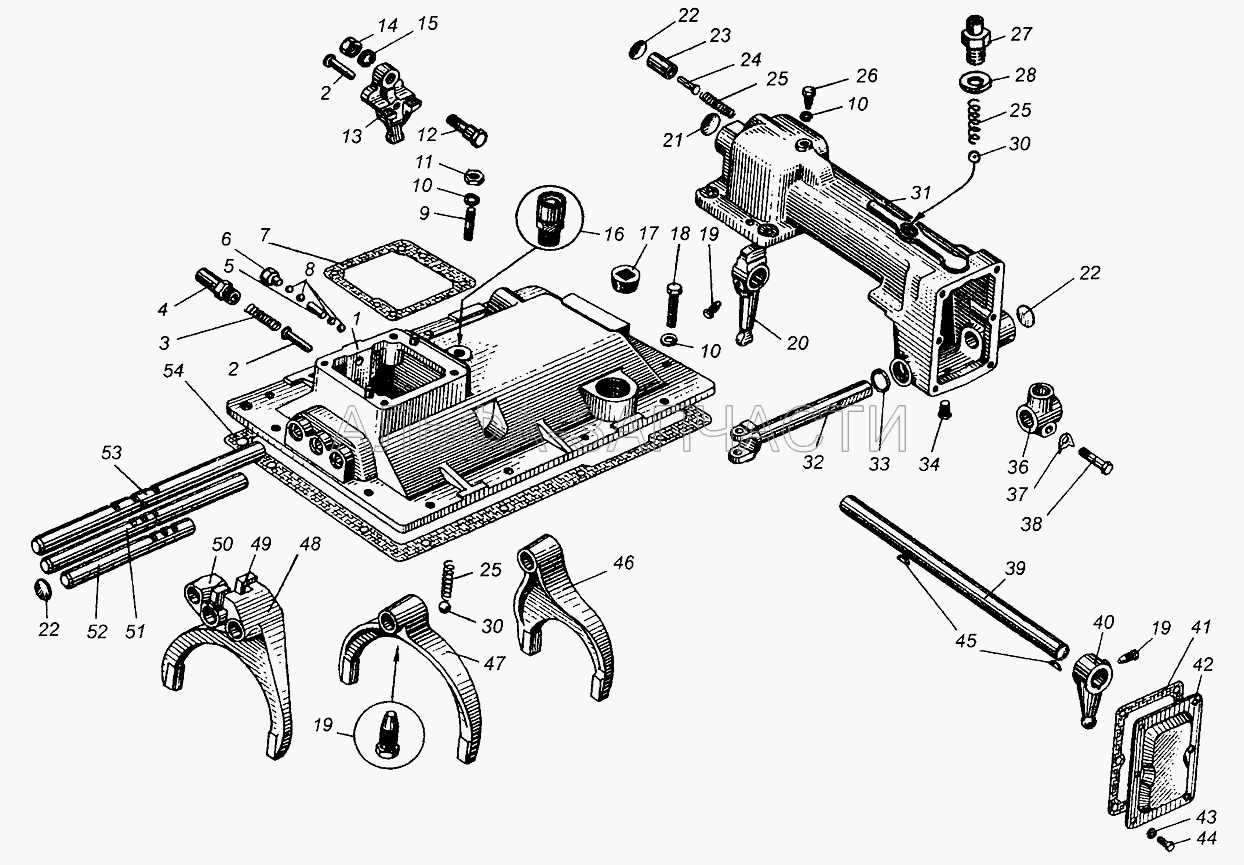 Механизм переключения передач (200-1702083 Шарик) 