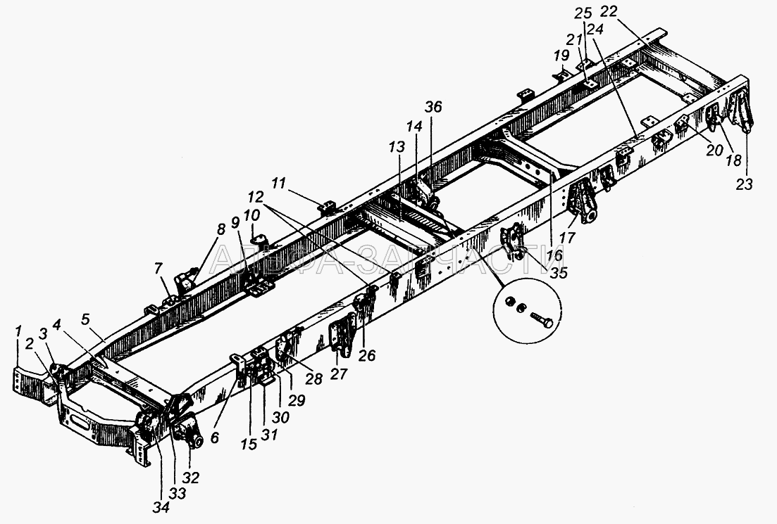 Рама МАЗ-509А  