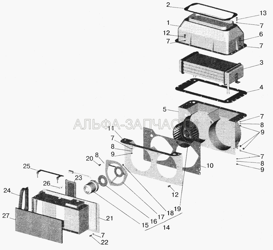 Отопитель (64229-8102014 Ротор вентилятора) 