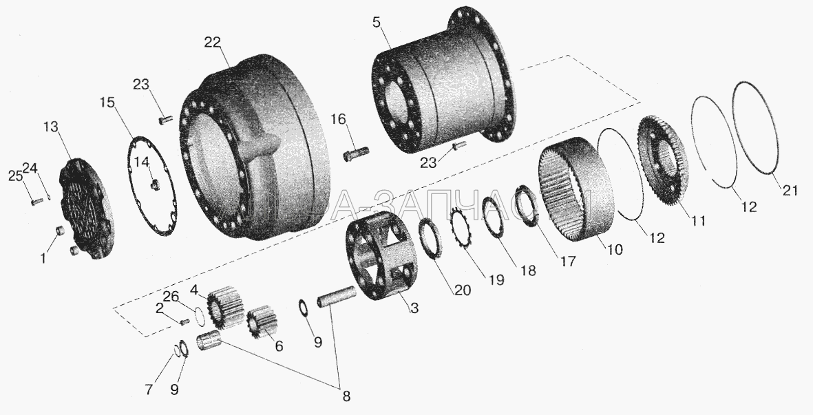 Колесный редуктор (544326-2405020 Водило) 