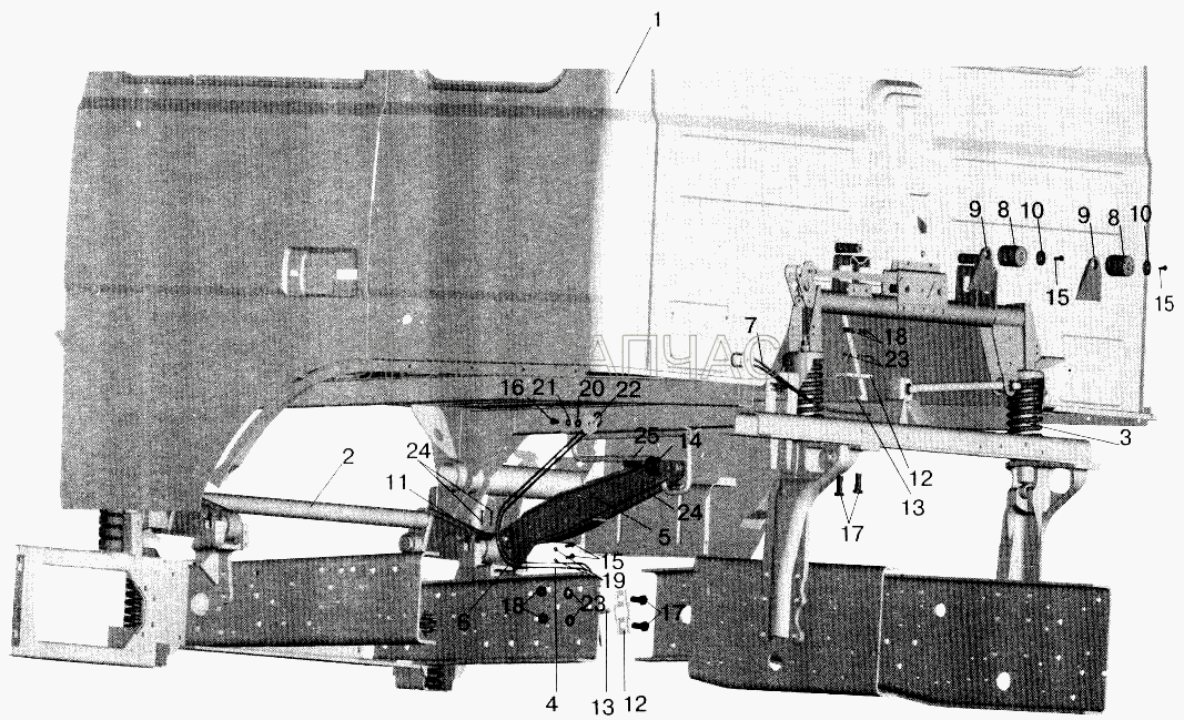 Установка большой кабины (202123 Болт М16-6gх50) 