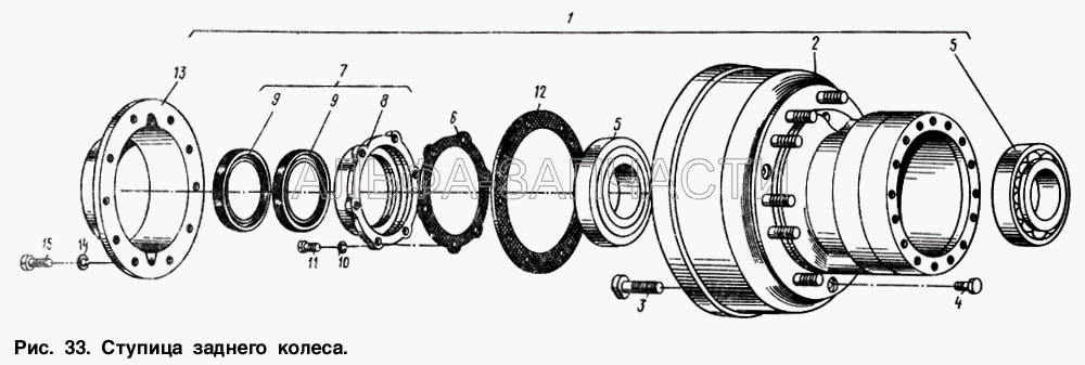 Ступица заднего колеса  