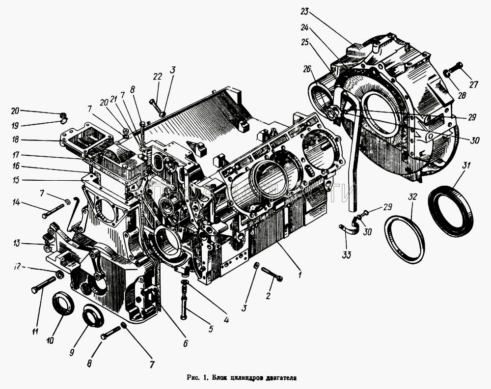 Блок цилиндров двигателя (310044-П29 Болт крепления картера маховика) 