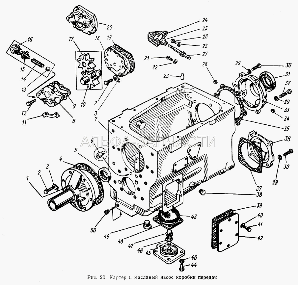 Картер и масляный насос коробки передач  