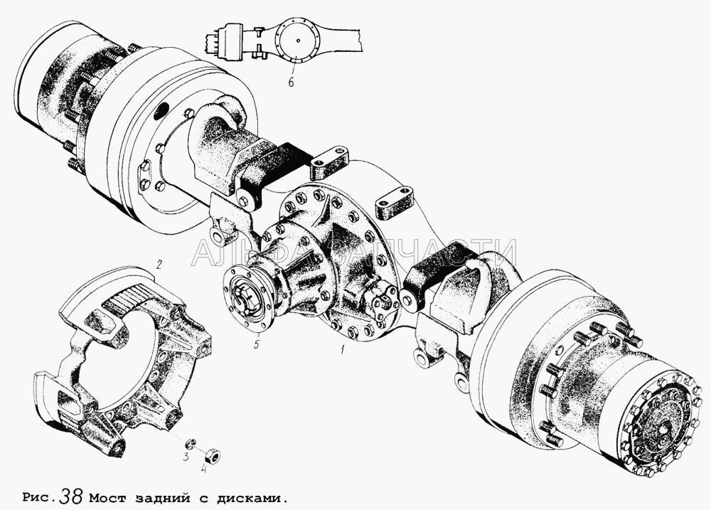 Мост задний с дисками  