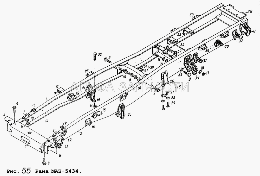 Рама МАЗ-5434  