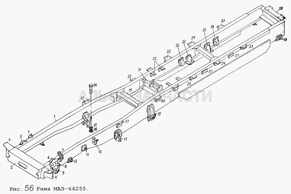Рама МАЗ-64255  