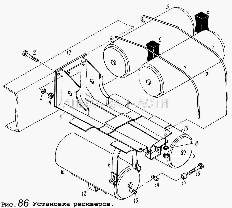 Установка ресиверов (5336-3513015 Ресивер) 