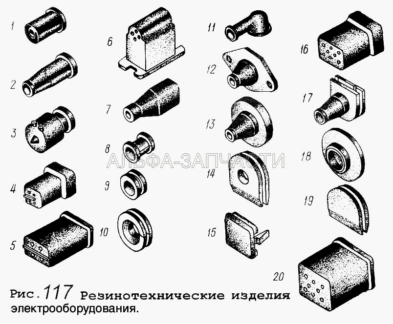 Резинотехнические изделия электрооборудования  