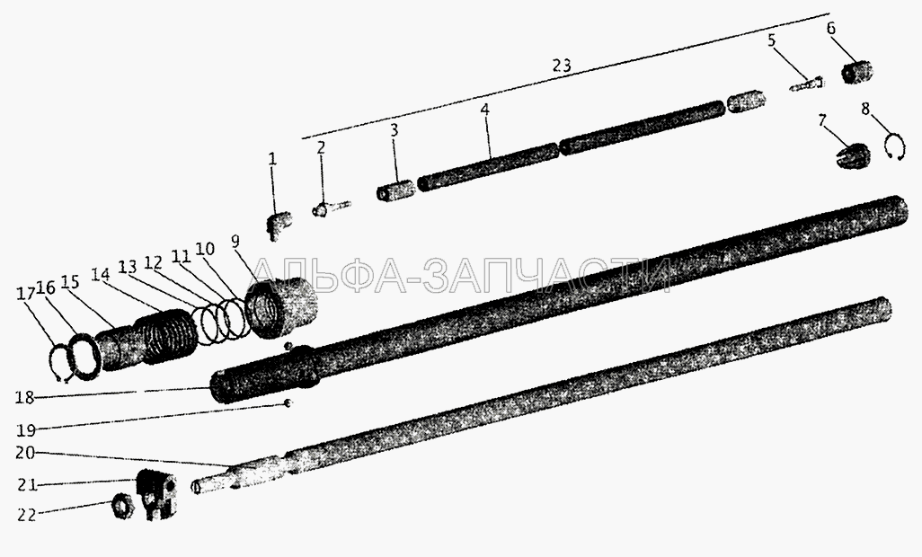 Механизм промежуточный 6430-1703325 (6430-1703487 Шланг) 