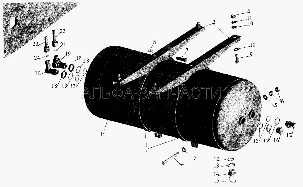 Установка ресивера и присоединительной арматуры (260091 Палец 12х45) 