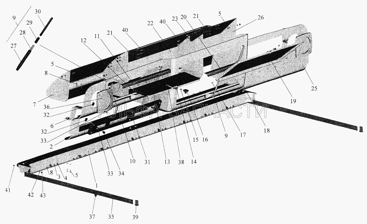 Полка 6430-8216008 (250462 Гайка М4-6Н) 