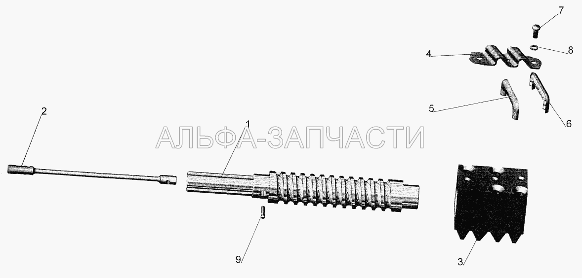 Винт с гайкой-рейкой 64229-3401030  