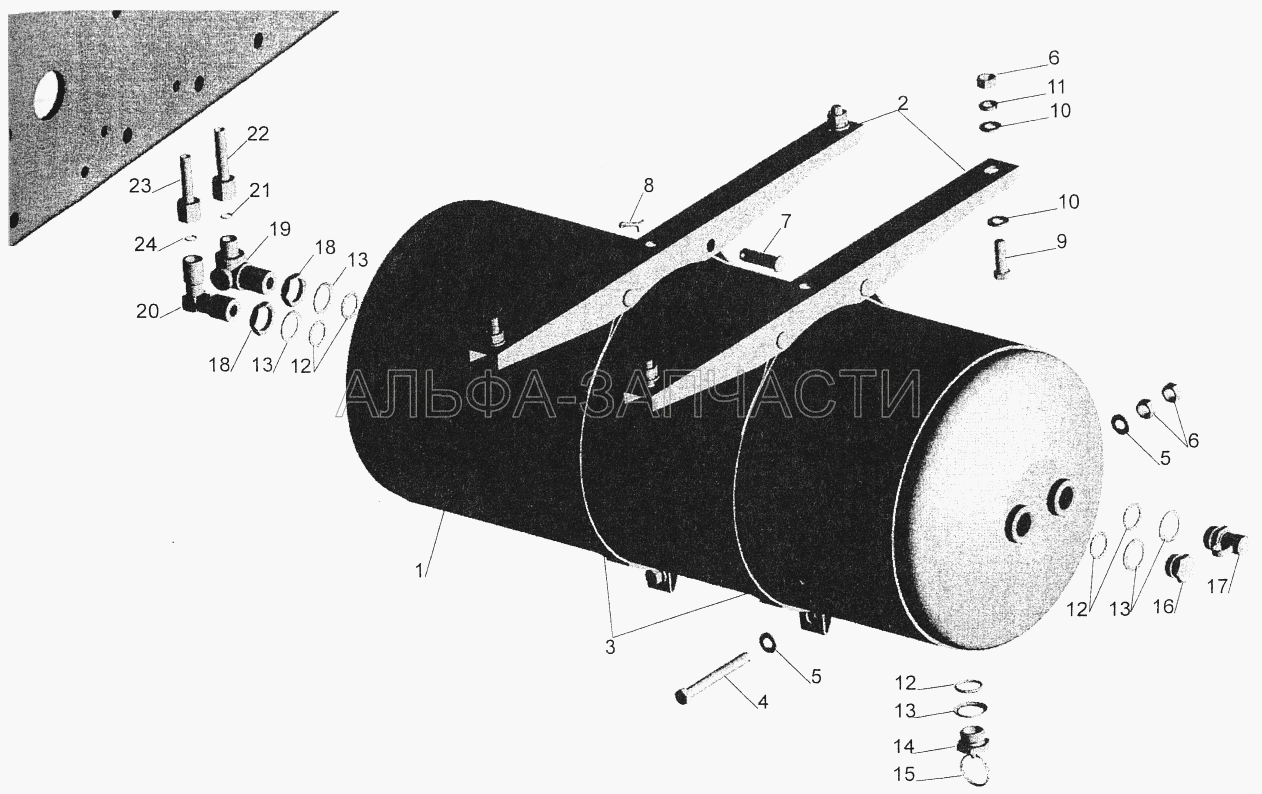 Установка ресивера и присоединительной арматуры (252039 Шайба 10) 