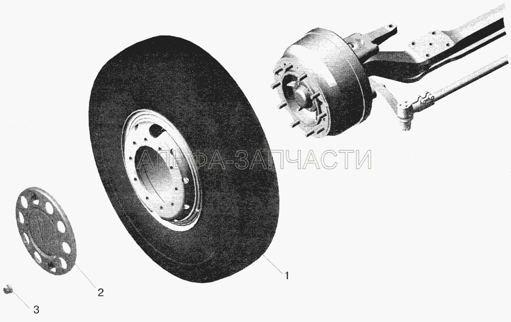 Установка передних колес (93865-3104038 Гайка М22х1,5-6Н) 