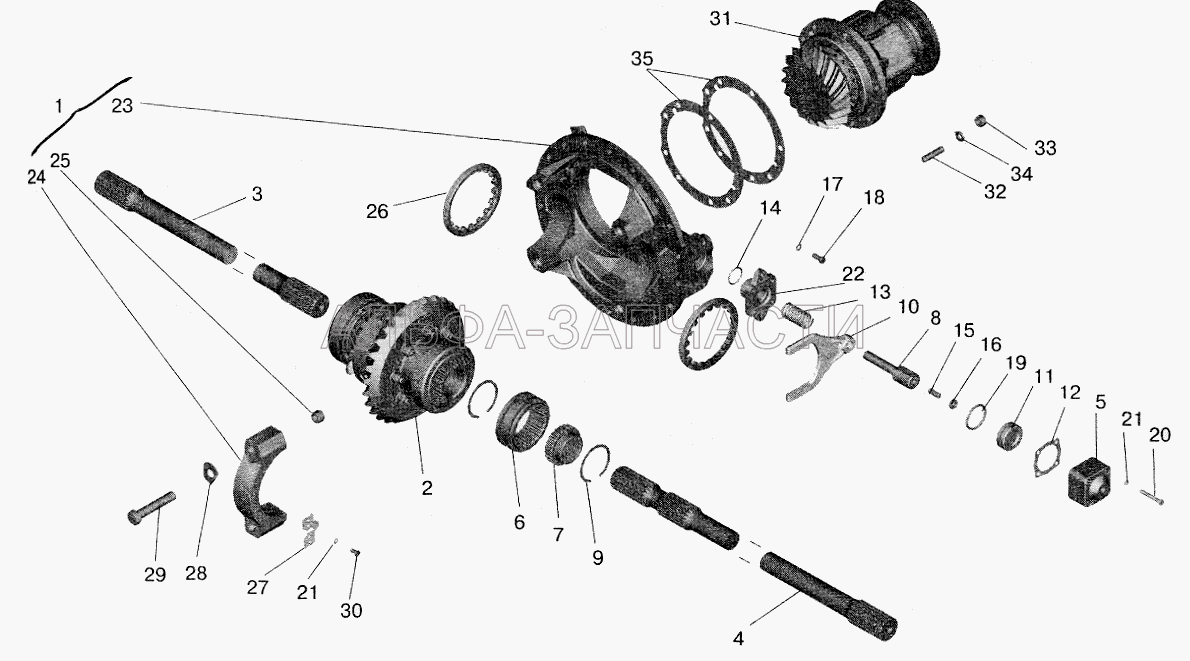Редуктор заднего моста (54321-2409024-01 Ступица муфты) 