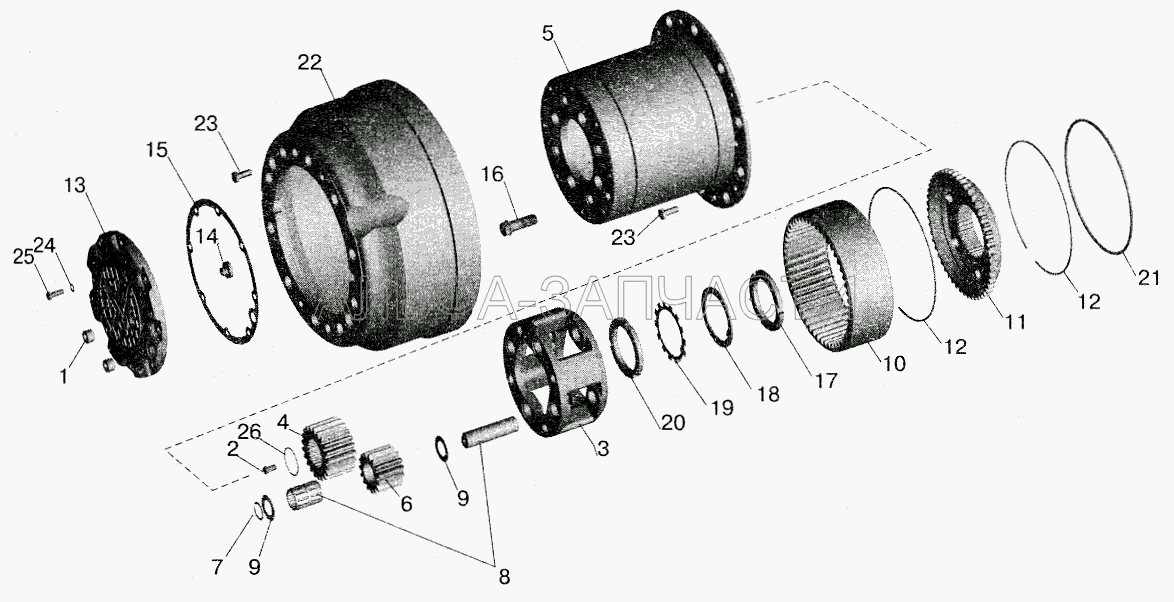 Колесный редуктор (544326-2405020 Водило) 