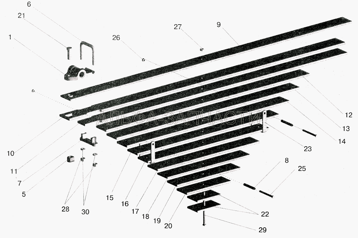 Рессора передняя 64221-2902012-04 (64221-2902020 Палец) 