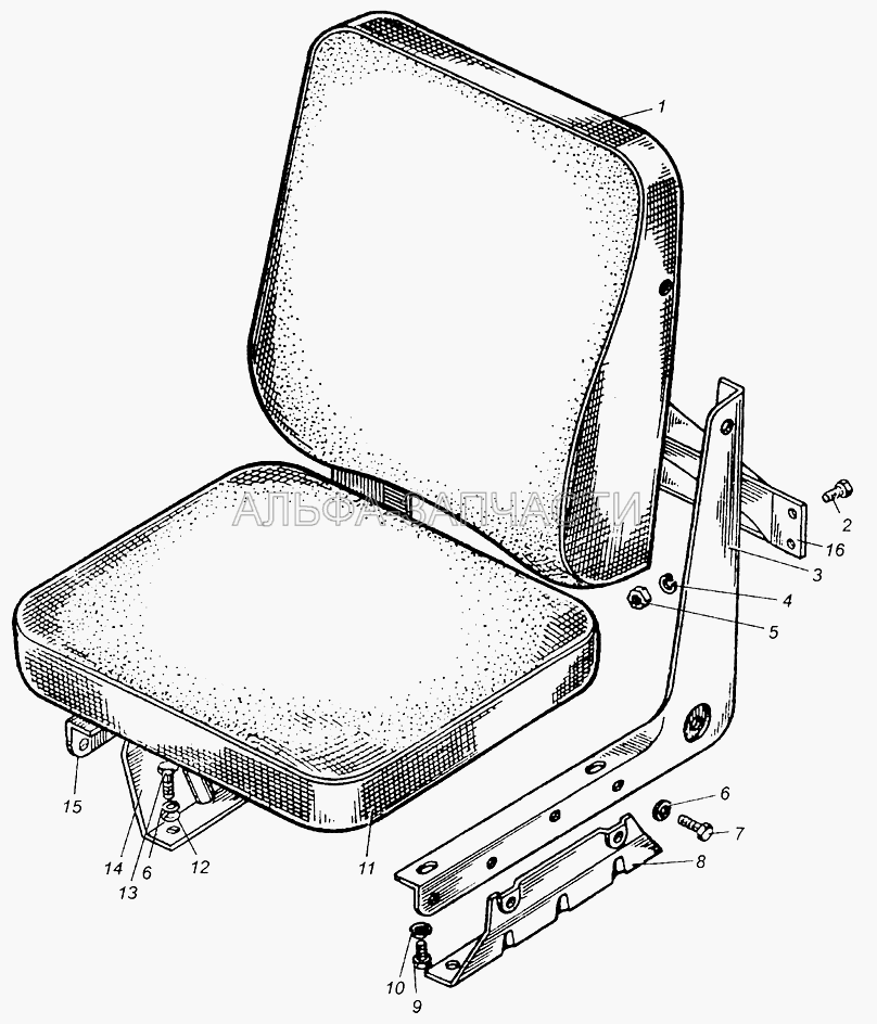 Сиденье переднее МАЗ-5549, МАЗ-509А  